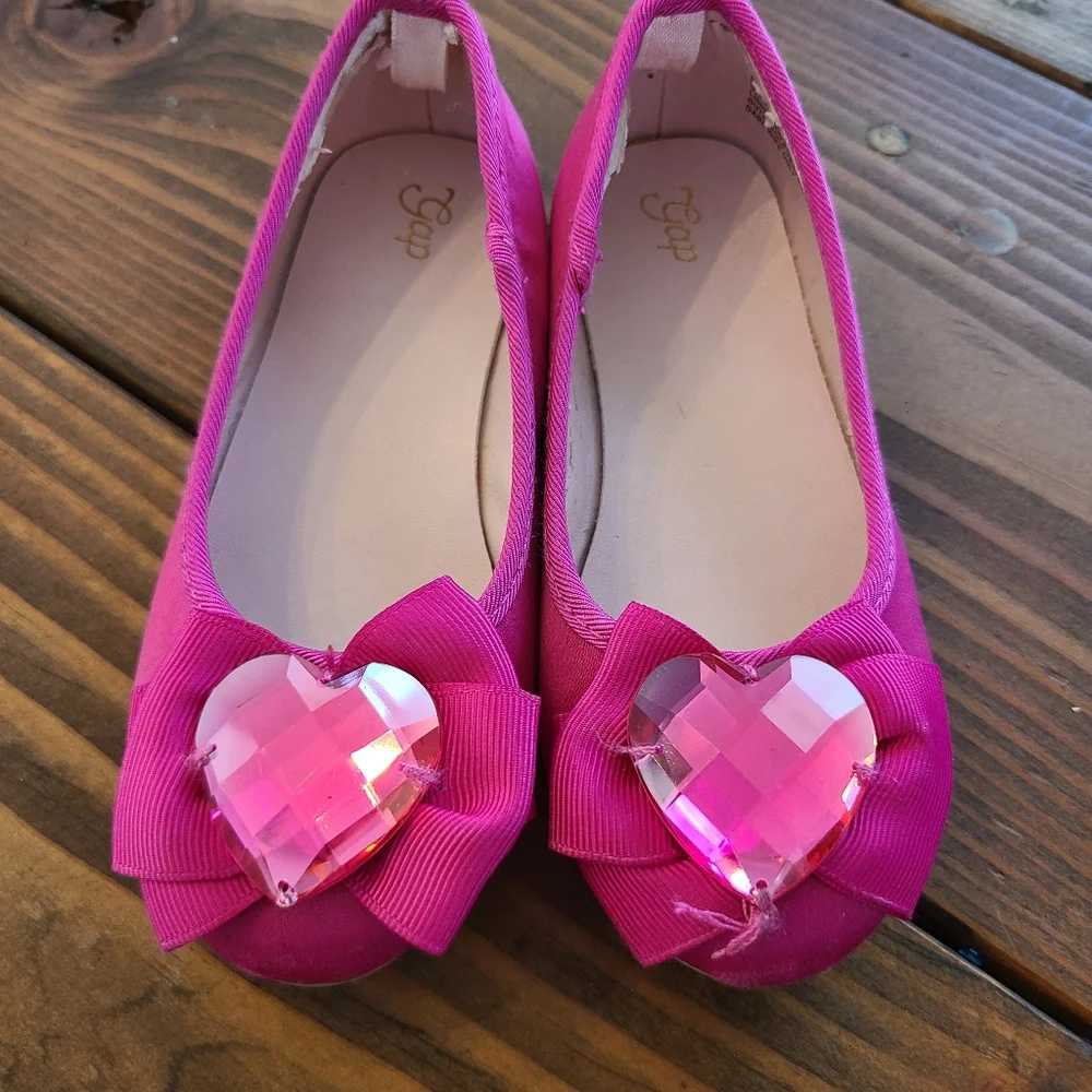 Gap Fuschia Gem Heart Slip-Ons - Toddler 9